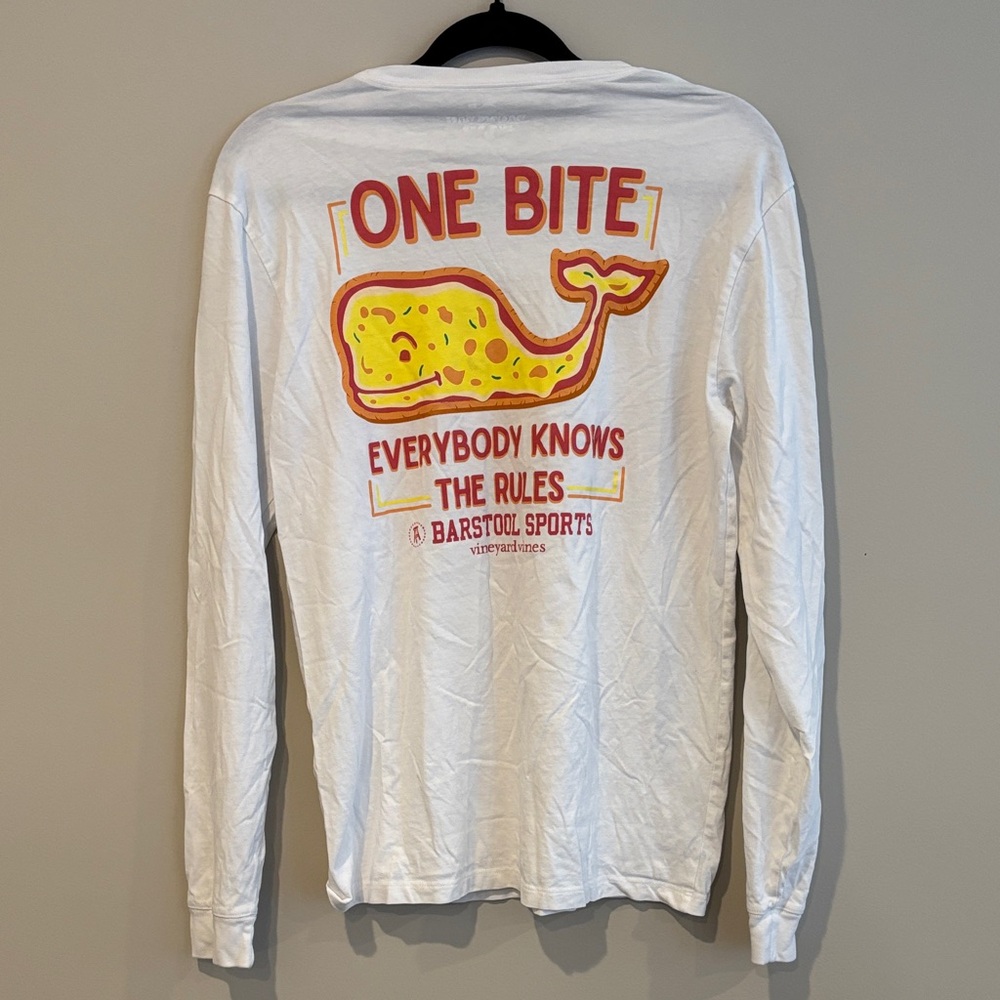 Men’s Vineyard Vines x Barstool Sports White Long Sleeve Graphic Tee